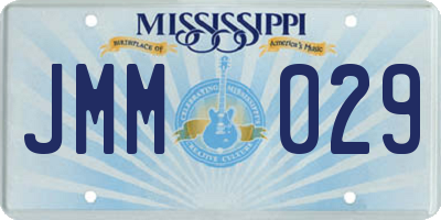 MS license plate JMM029