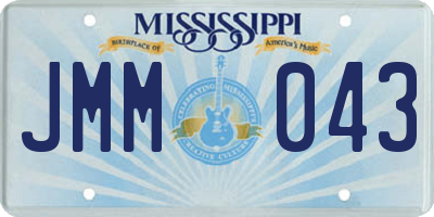MS license plate JMM043