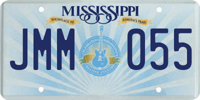 MS license plate JMM055