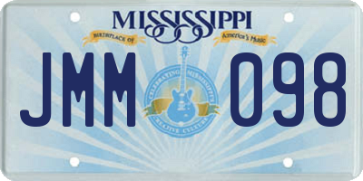 MS license plate JMM098