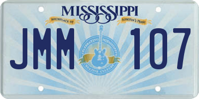 MS license plate JMM107