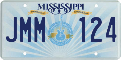 MS license plate JMM124