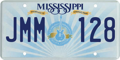 MS license plate JMM128