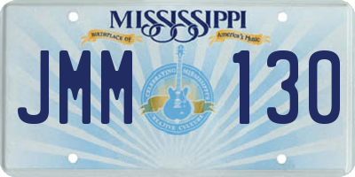 MS license plate JMM130