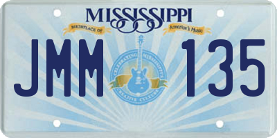 MS license plate JMM135