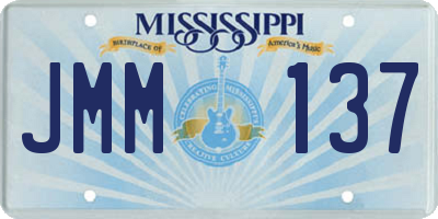 MS license plate JMM137