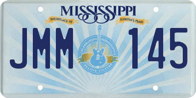 MS license plate JMM145