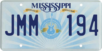 MS license plate JMM194
