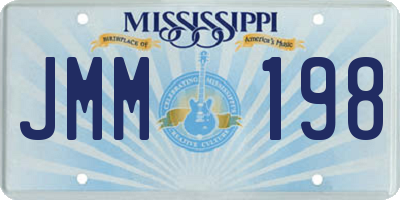 MS license plate JMM198
