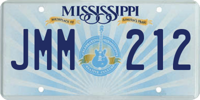 MS license plate JMM212