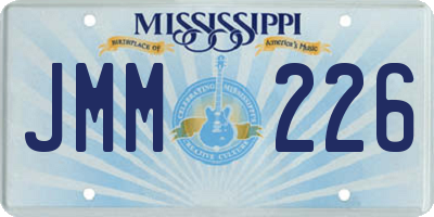 MS license plate JMM226