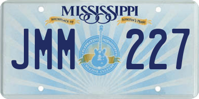 MS license plate JMM227