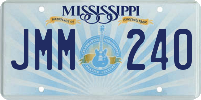 MS license plate JMM240