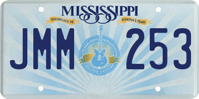 MS license plate JMM253
