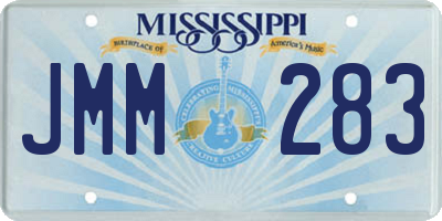 MS license plate JMM283