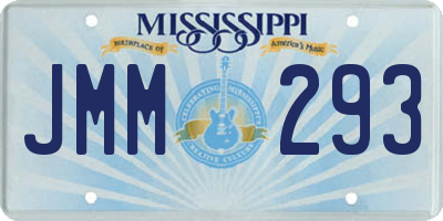 MS license plate JMM293