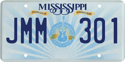 MS license plate JMM301
