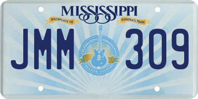 MS license plate JMM309