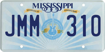 MS license plate JMM310