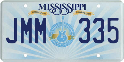 MS license plate JMM335