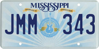 MS license plate JMM343