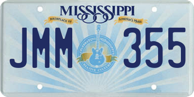 MS license plate JMM355