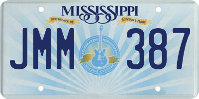 MS license plate JMM387