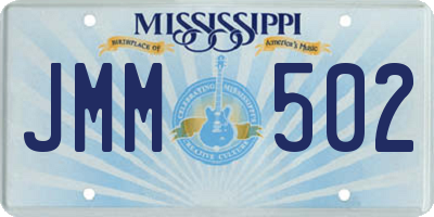 MS license plate JMM502