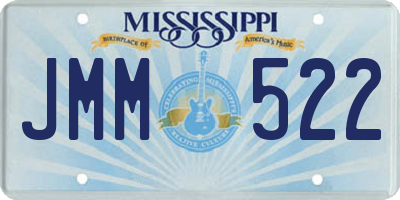 MS license plate JMM522