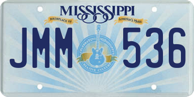 MS license plate JMM536