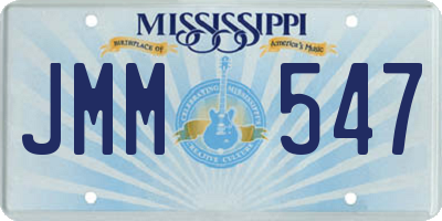 MS license plate JMM547