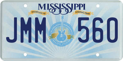 MS license plate JMM560