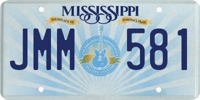 MS license plate JMM581