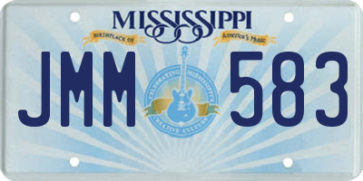 MS license plate JMM583