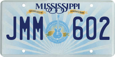 MS license plate JMM602