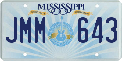 MS license plate JMM643