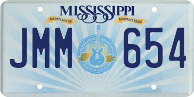 MS license plate JMM654