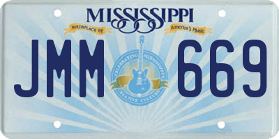 MS license plate JMM669