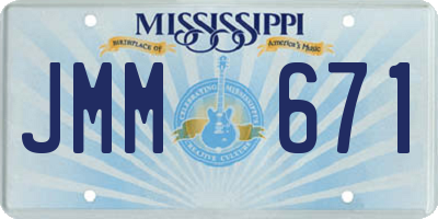 MS license plate JMM671