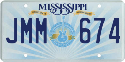 MS license plate JMM674