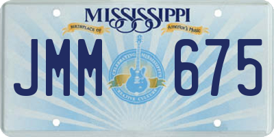 MS license plate JMM675