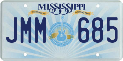 MS license plate JMM685