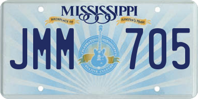 MS license plate JMM705