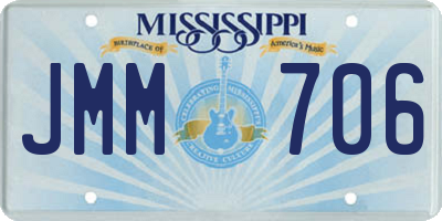 MS license plate JMM706