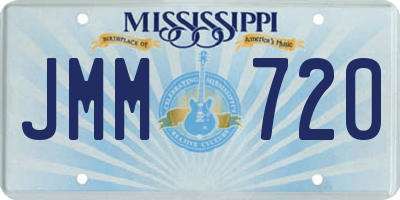MS license plate JMM720