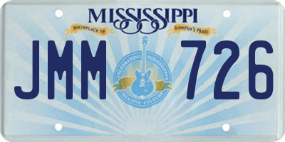 MS license plate JMM726
