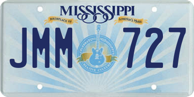 MS license plate JMM727