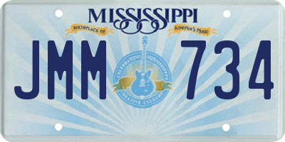 MS license plate JMM734