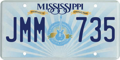 MS license plate JMM735