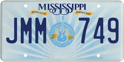 MS license plate JMM749